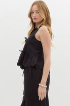 Sleeveless Peplum Top - Black - Sassy Inspiration