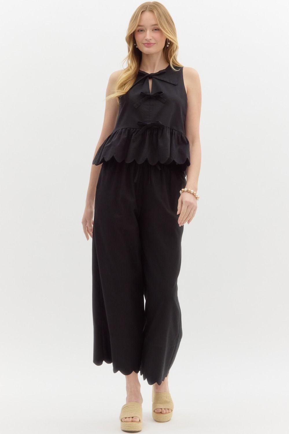 Sleeveless Peplum Top - Black - Sassy Inspiration