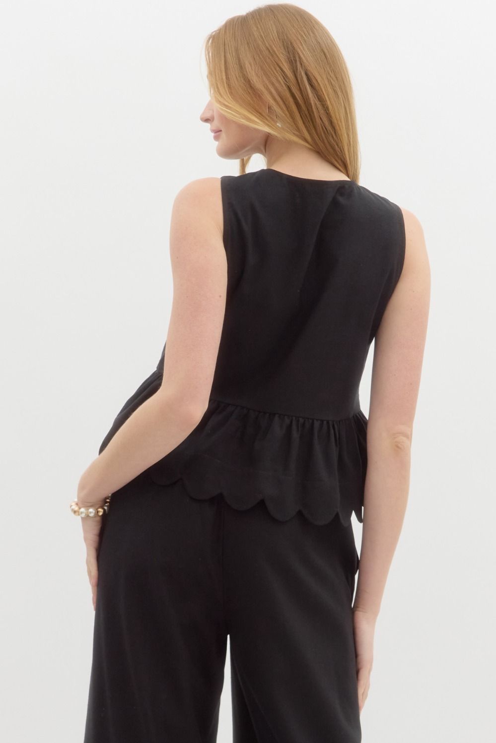 Sleeveless Peplum Top - Black - Sassy Inspiration