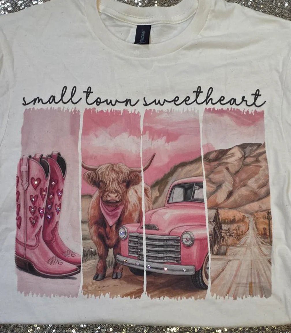 Small Town Sweetheart Graphic Tee - Sassy Inspiration