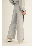 Solid Sweatpants w/ Contrast Trim - Sassy Inspiration