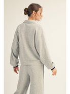 Solid Sweatshirt w/ Contrast Trim - Sassy Inspiration