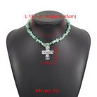Stone Beaded Cross Necklace - Sassy Inspiration