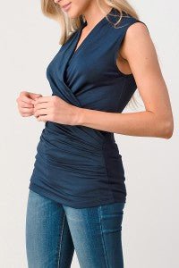 Surplice Sleeveless Top - Sassy Inspiration