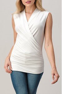 Surplice Sleeveless Top - Sassy Inspiration