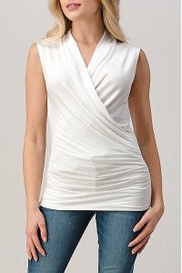 Surplice Sleeveless Top - Sassy Inspiration