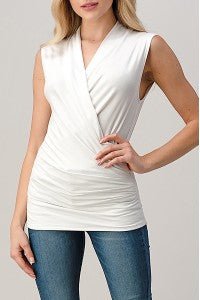 Surplice Sleeveless Top - Sassy Inspiration