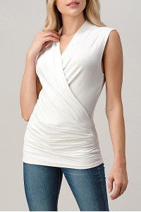 Surplice Sleeveless Top - Sassy Inspiration