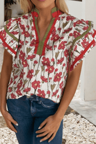 Sweet Garden Floral Ruffle Blouse - Sassy Inspiration