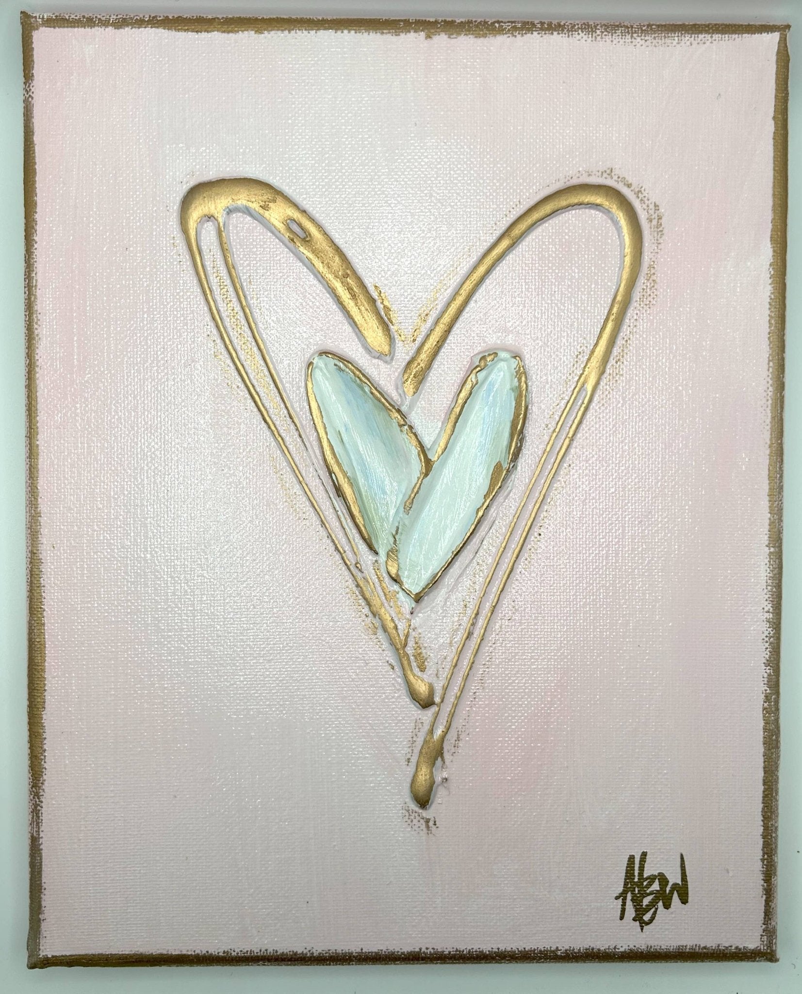 Textured hearts on canvas | valentine | pastel | xoxo | love - Sassy Inspiration