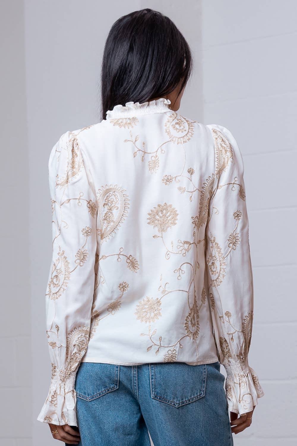 The Soft Romance Embroidered Smocked Top - Sassy Inspiration