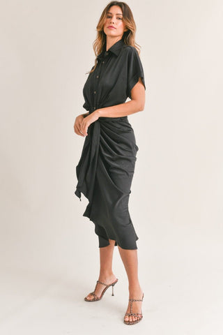 Tie Front Midi Dress - Sassy Inspiration