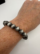 Turquoise & Silver Beaded Stretch Bracelets - Sassy Inspiration