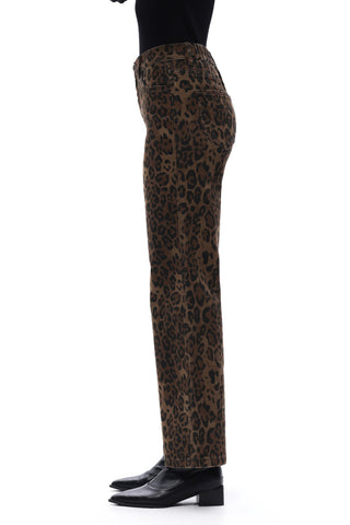 Wild Side High Rise Leopard Straight Leg Jeans