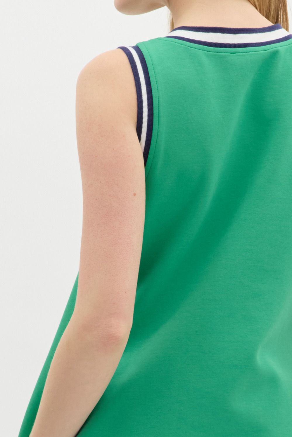 Varsity V - neck Mini Dress - Green - Sassy Inspiration