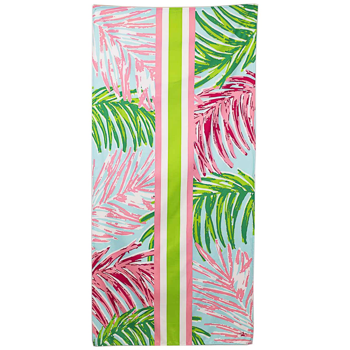 Veracruz Palm Beach Towel in Aruba/Lime/Hot Pink - Sassy Inspiration