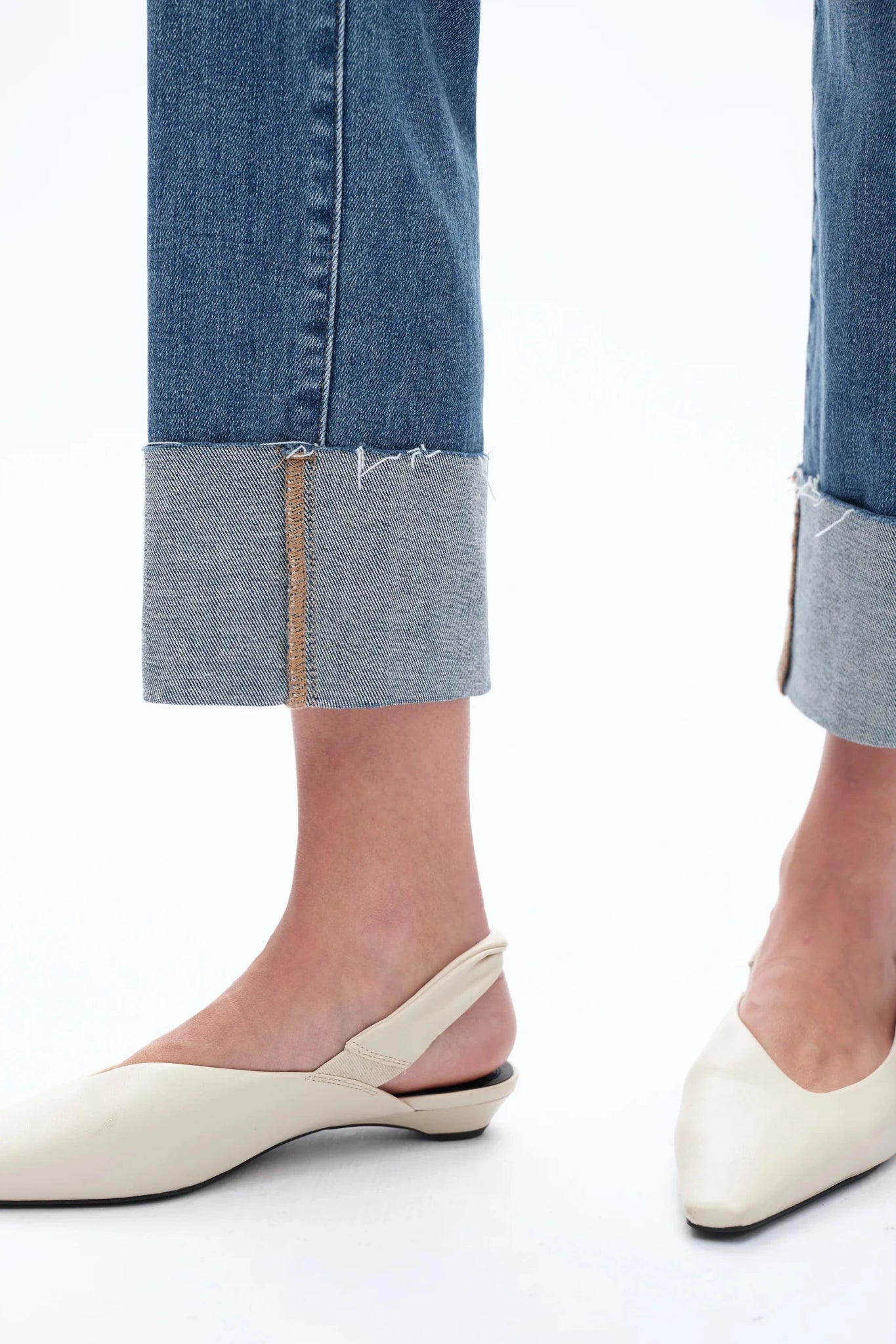 Vintage Cuffed High - Rise Straight Leg Jeans - Sassy Inspiration