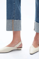 Vintage Cuffed High - Rise Straight Leg Jeans - Sassy Inspiration