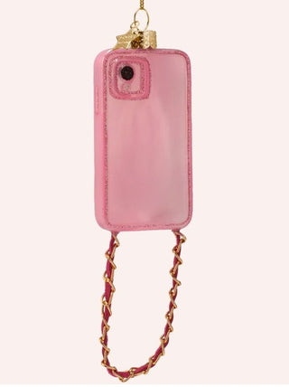 Vondels Call Me Sassy Pink Phone Glass Ornament - Sassy Inspiration