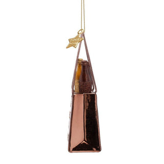 Vondels More Bubbles Less Troubles Shopping Bag Glass Ornament - Sassy Inspiration