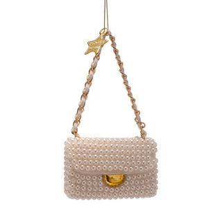Vondels Pearl Perfection Fashion Bag Glass Ornament - Sassy Inspiration