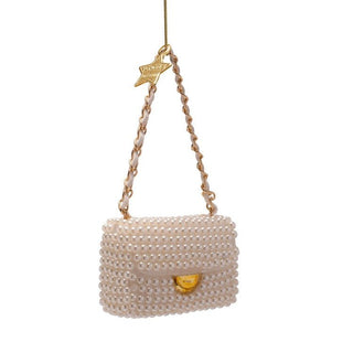 Vondels Pearl Perfection Fashion Bag Glass Ornament - Sassy Inspiration