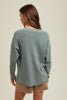 Waffle Knit Sweater with Side Slits - Sassy Inspiration