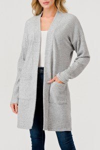 Wide Rib Cardigan with Pockets - Sassy Inspiration