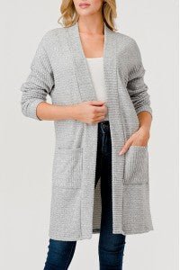 Wide Rib Cardigan with Pockets - Sassy Inspiration