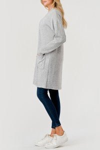 Wide Rib Cardigan with Pockets - Sassy Inspiration