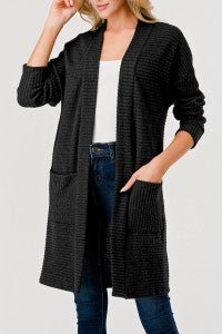 Wide Rib Cardigan with Pockets - Sassy Inspiration