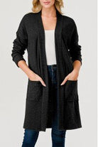 Wide Rib Cardigan with Pockets - Sassy Inspiration