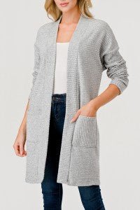 Wide Rib Cardigan with Pockets - Sassy Inspiration