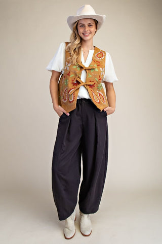 Wildflower Reversible Suede Vest - Sassy Inspiration