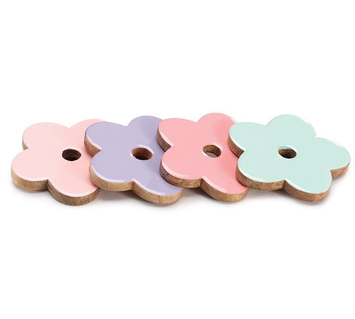 WOODEN FLOWER COASTER SET - Sassy Inspiration