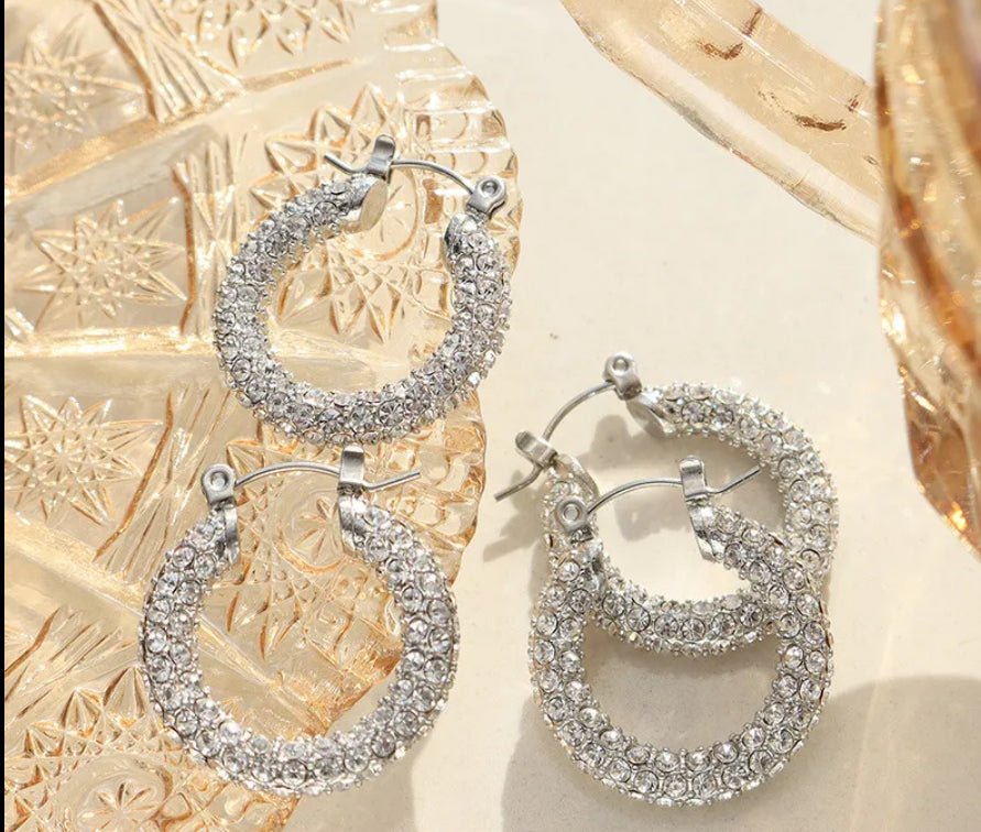 Zircon Hoop Earrings - Sassy Inspiration
