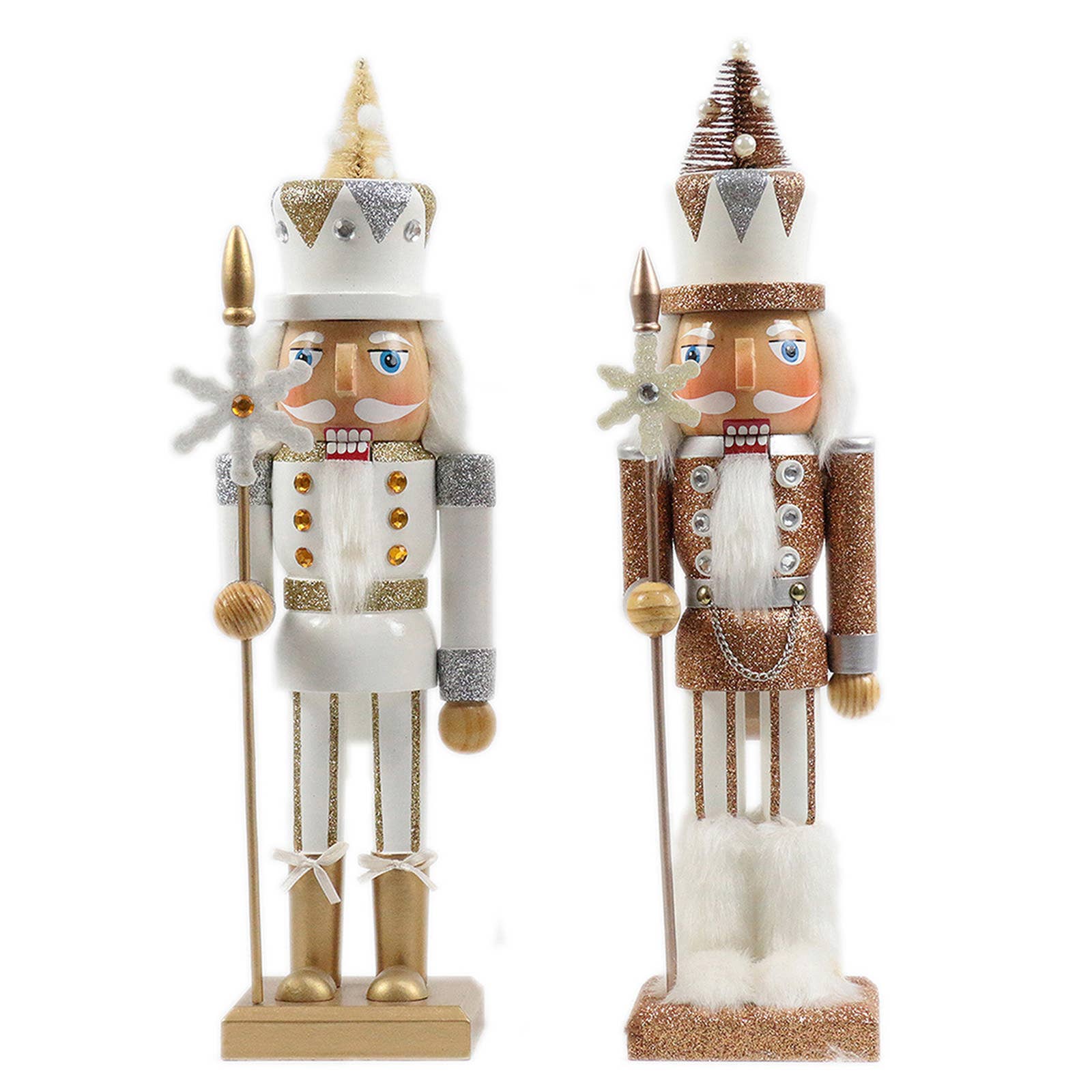 15" Silver or Gold Snowflake Soldier Nutcracker - Sassy Inspiration