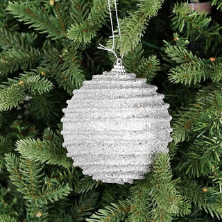 4in Silver Glitter Layers Ball - Sassy Inspiration