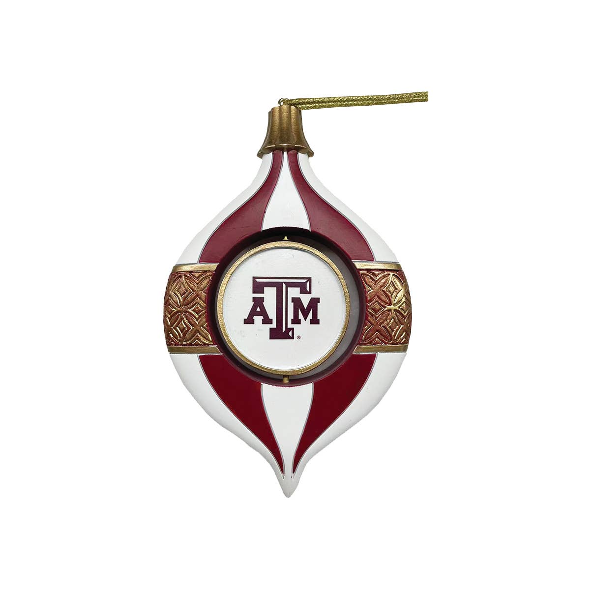 5.5" Texas A&M Spinning Bulb Ornament - Sassy Inspiration