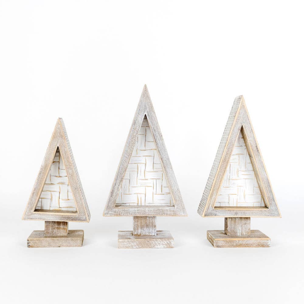 bamboo wood set/3 (TREES) Christmas Decor - Sassy Inspiration
