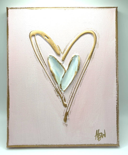 Textured hearts on canvas | valentine | pastel | xoxo | love