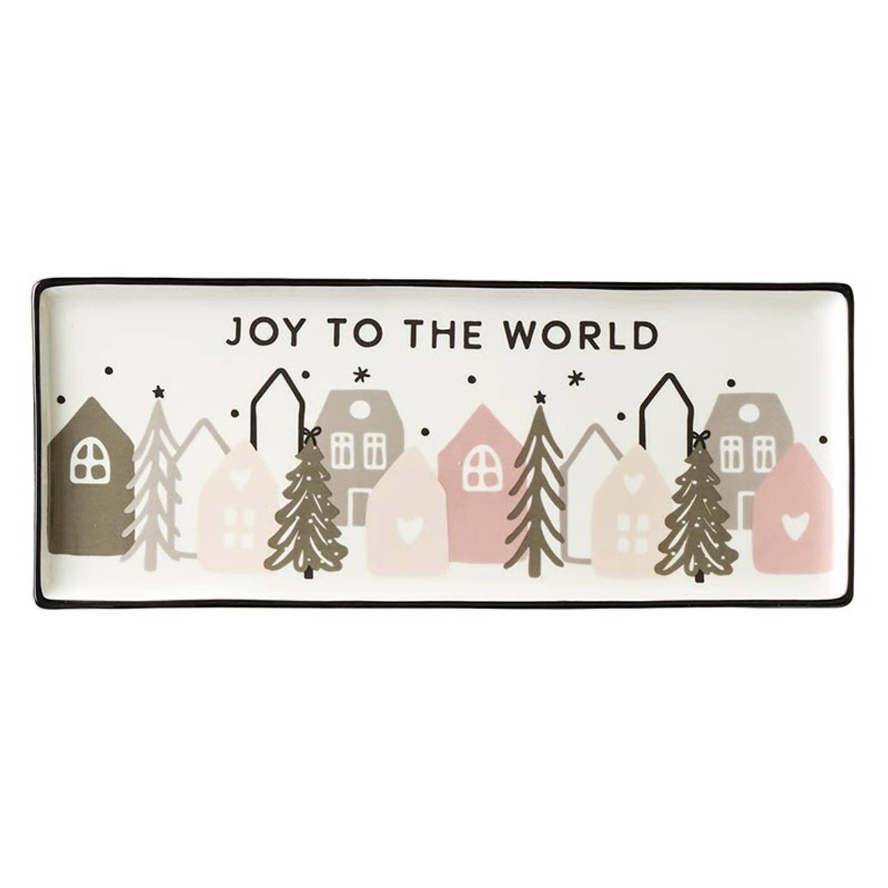 Christmas Village Ceramic Tray - Houses - Sassy Inspiration