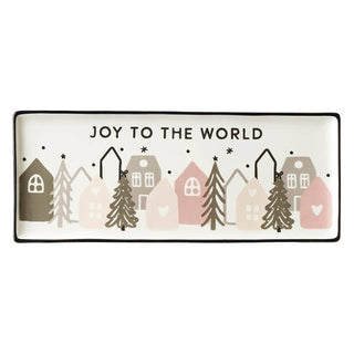 Christmas Village Ceramic Tray - Houses - Sassy Inspiration