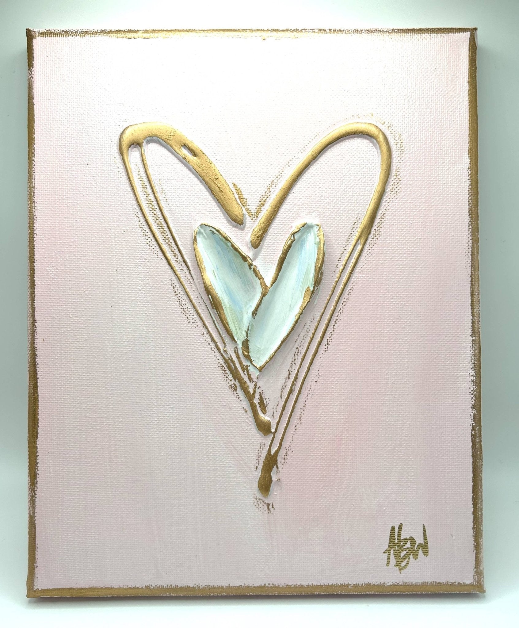 Textured hearts on canvas | valentine | pastel | xoxo | love - Sassy Inspiration