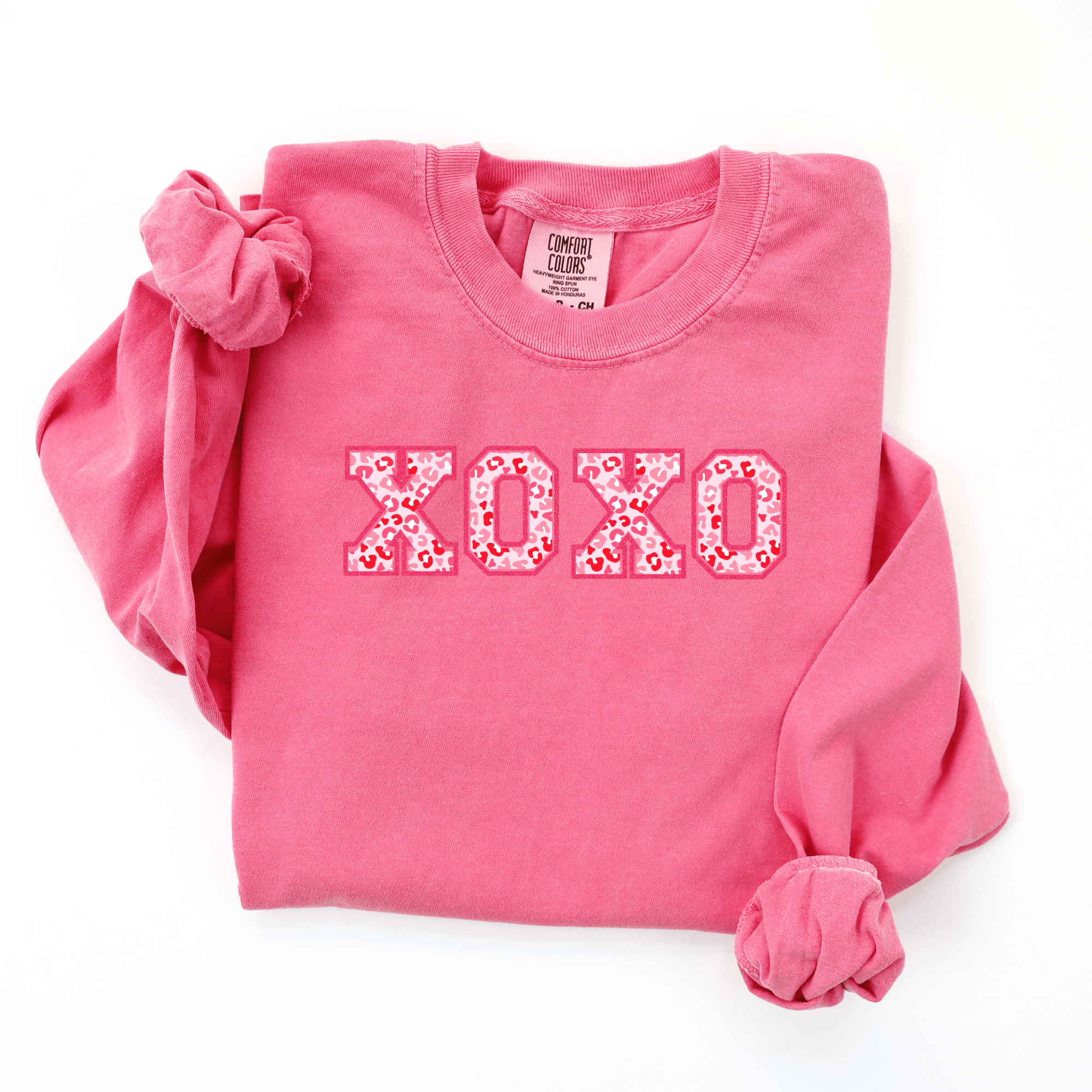 XOXO Valentines Day Comfort Colors Long Sleeve Tee - Sassy Inspiration